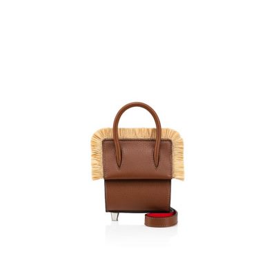 Mini Bolsos Paloma Top Handle Nano Christian Louboutin Mujer - Marrom/Blancos - 1200557V077